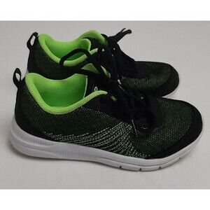 Champion C9 Youth Size 13 Athletic Sneakers Shoes Black Lime Green